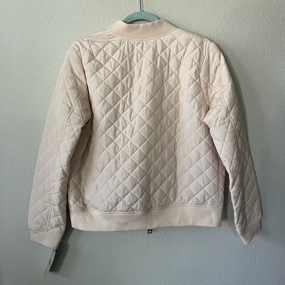 Levi's Diamond Quilted Bomber Jacket in Cream Womens Size L NWT - Picture 6 of 16